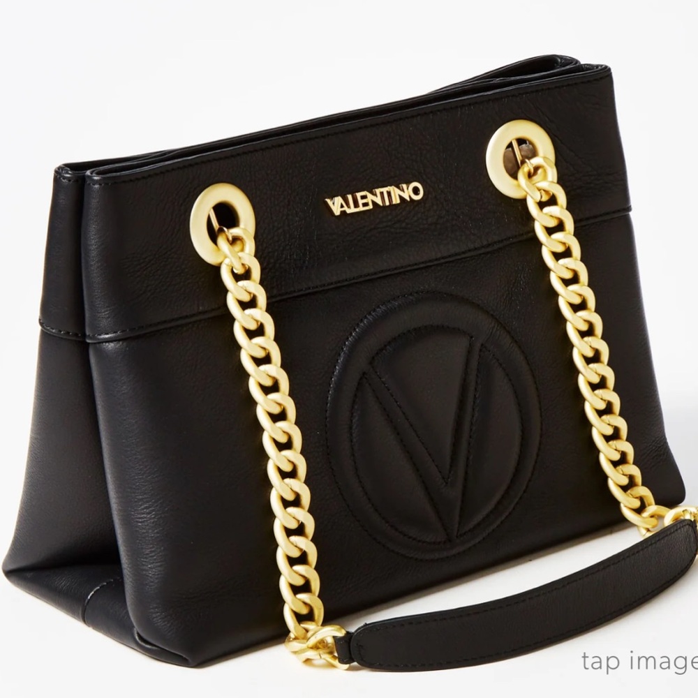 VALENTINO BY MARIO VALENTINO Kali Leather Shoulder Bag in Black - Picture 2 of 12